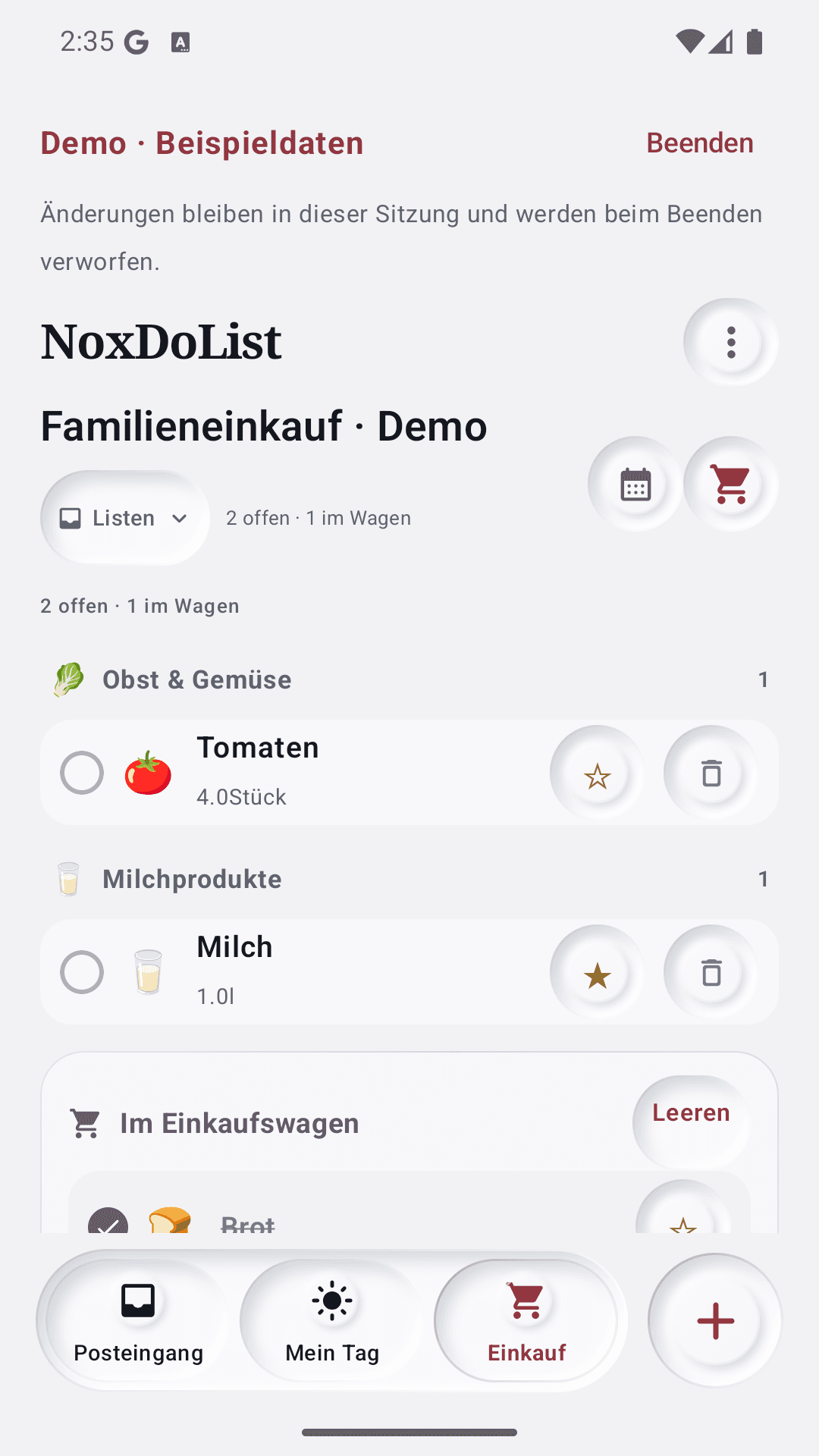Shopping list