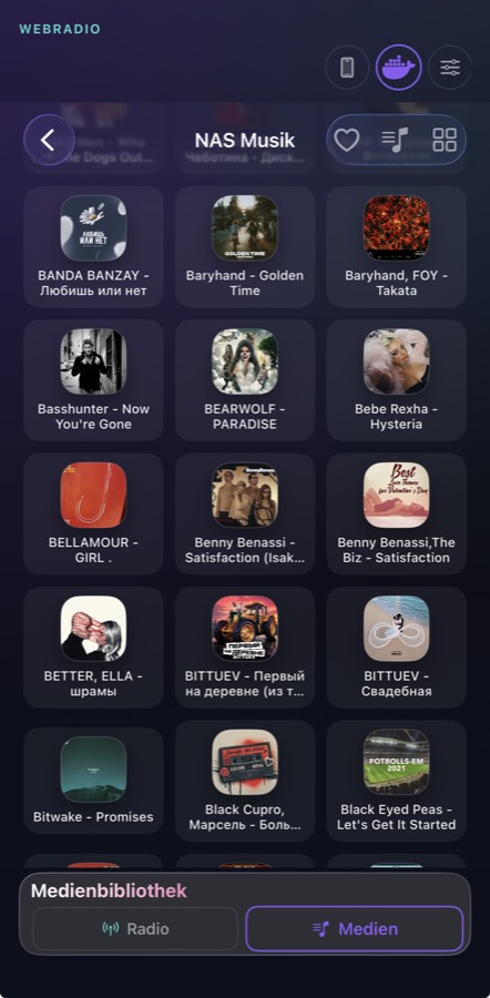 Medien: iCloud-Liste mit Covern